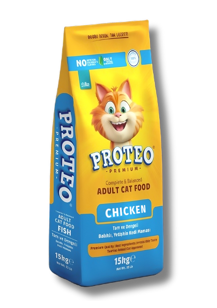 პროტეო - სტერილური კატის პრემიუმ საკვები ქათმის ხორცით 15 კგ